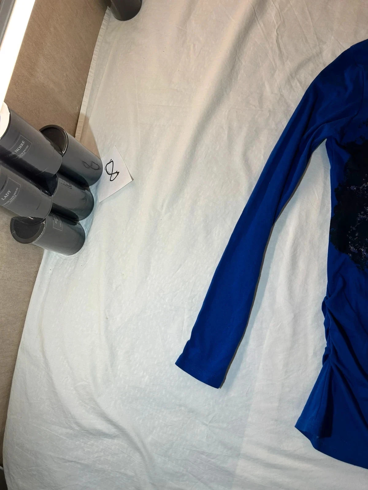 Toumaï navy blue print long sleeve blouse – photo 5